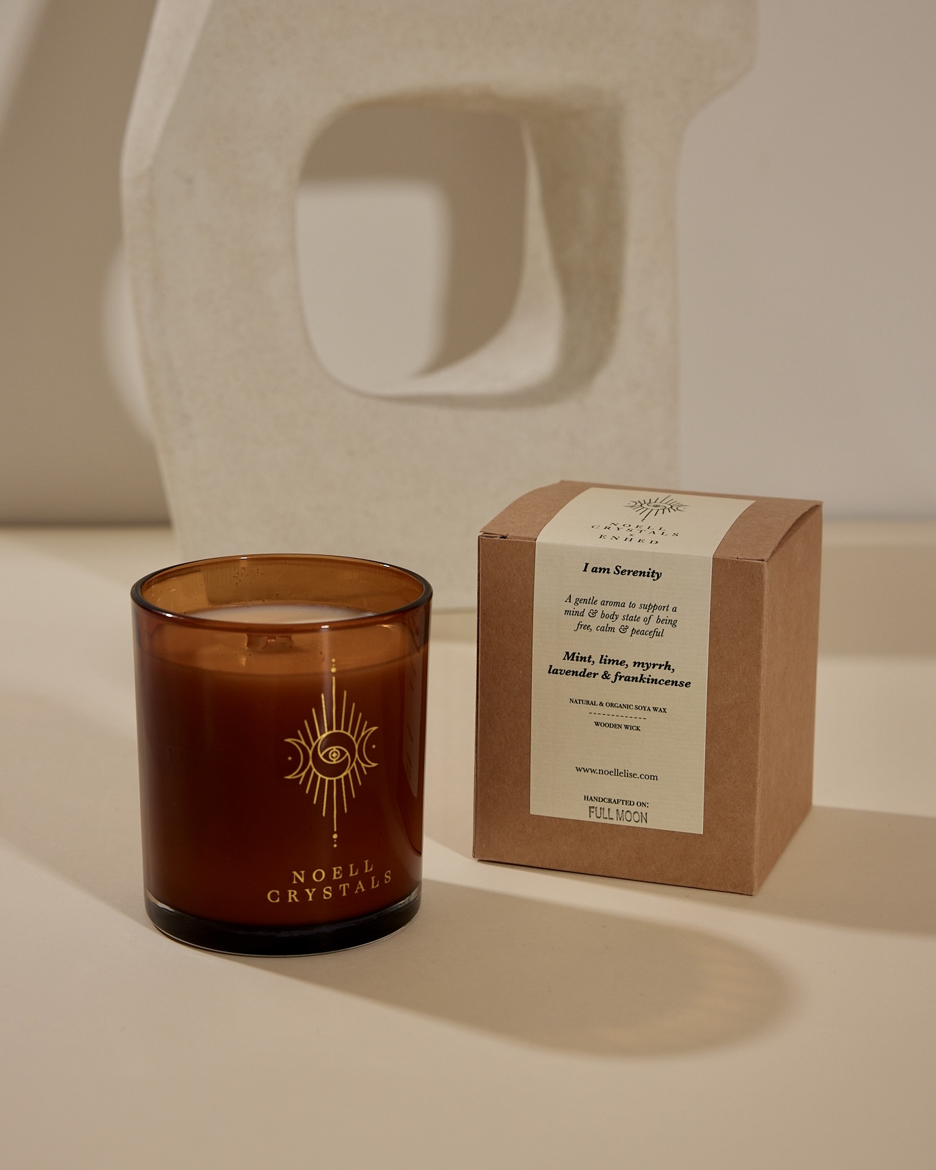 Soyavokslys ‘I am Serenity’ med trævæge