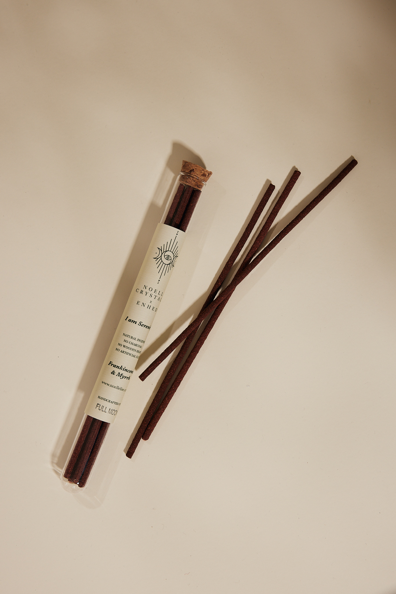 Naturlige røgelsespinde med ‘I am Serenity’