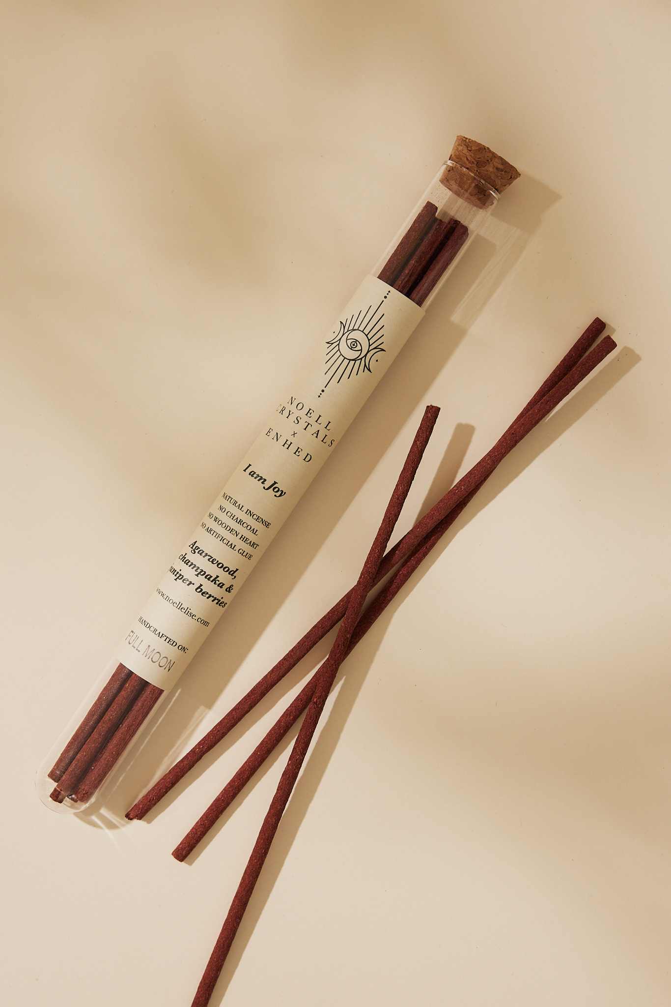 Naturlige røgelsespinde med ‘I am Joy’